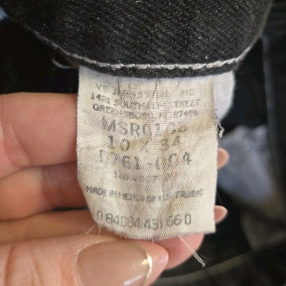 Wrangler Vintage Womens High Waisted Black Denim Jeans 10x34 Retro - Picture 4 of 7